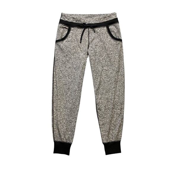 Lucy Joggers Womens M Medium Gray Black Heather Drawstring Elastic Cuff Sweats - Picture 1 of 11